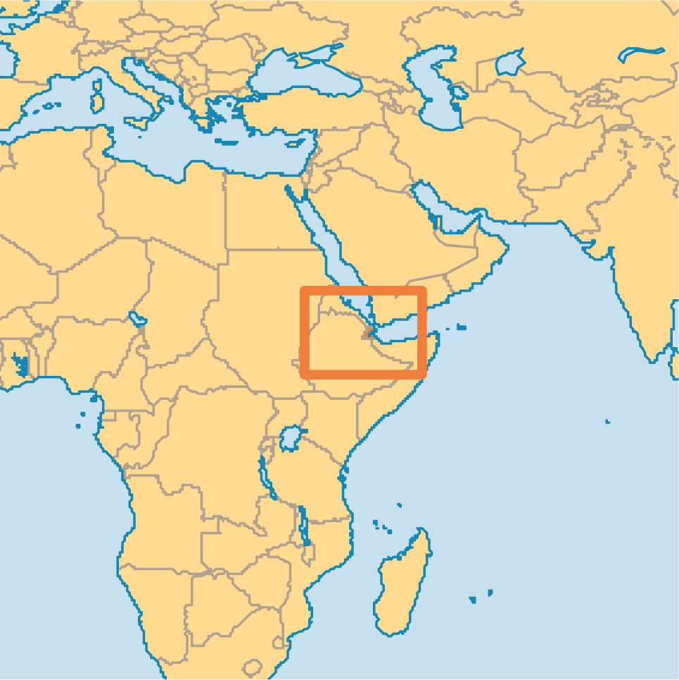 Djibouti Map Africa 